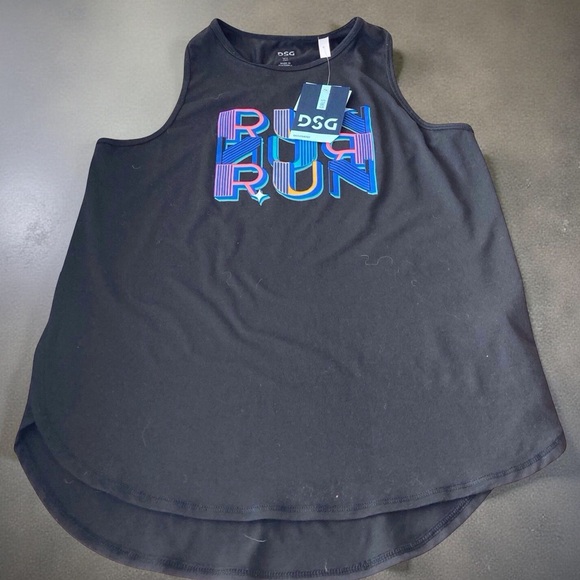 NWT DSG Girls' XL (16) "RUN RUN RUN" Performance Tank - Picture 6 of 10